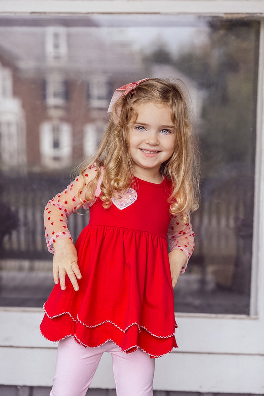 {{ 3pc Heart on My Sleeve}} 3pc- Tunic Set + Layering Top- Preorder