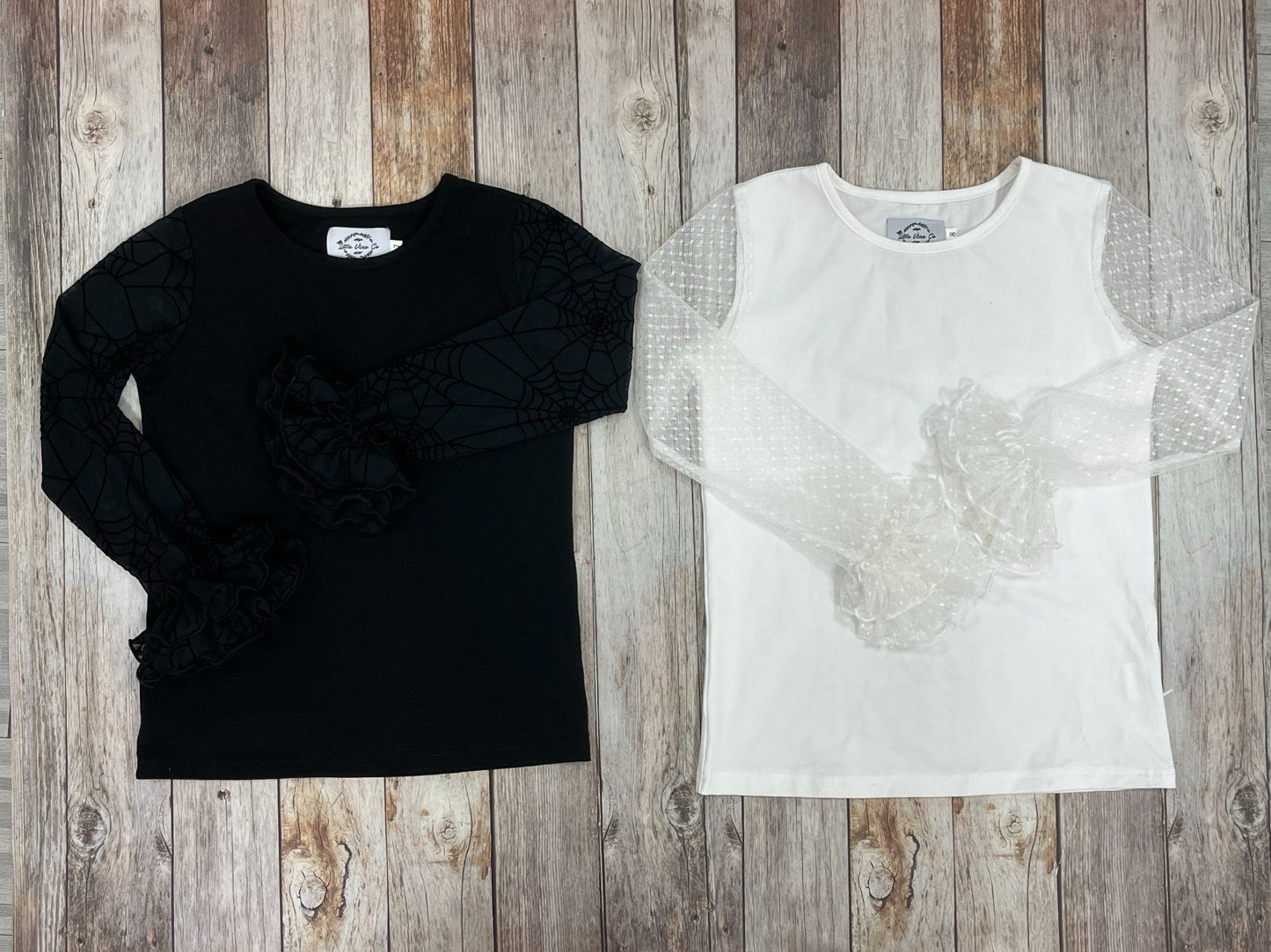 Black Spooky Spider Webs Top- Preorder