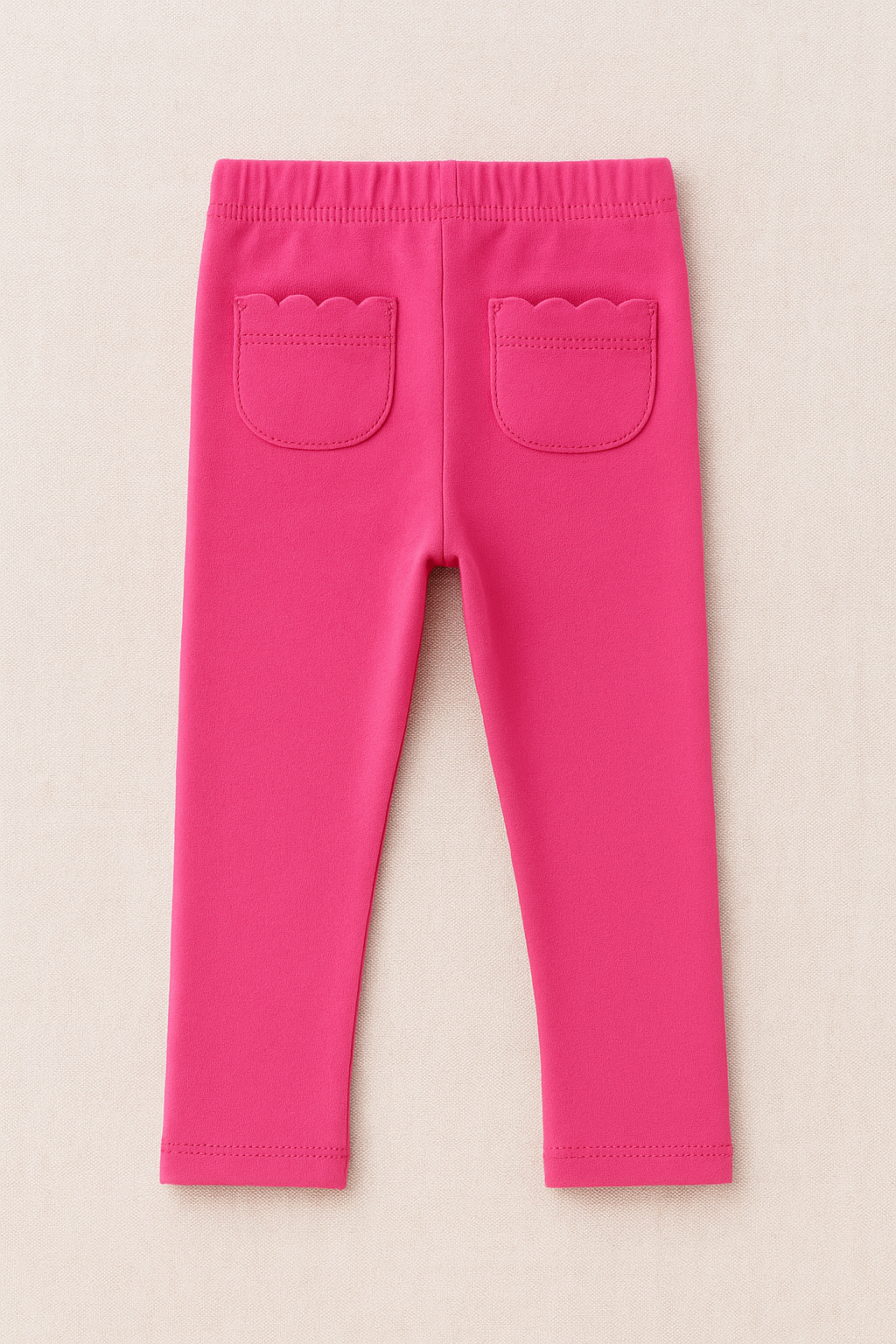 Pink: Scallop Booty Pocket Leggings- RTS