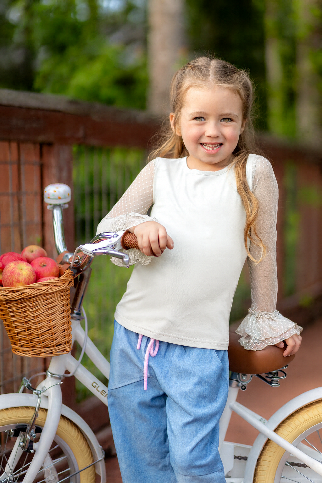 White Ruffled Swiss Dot Top- Preorder