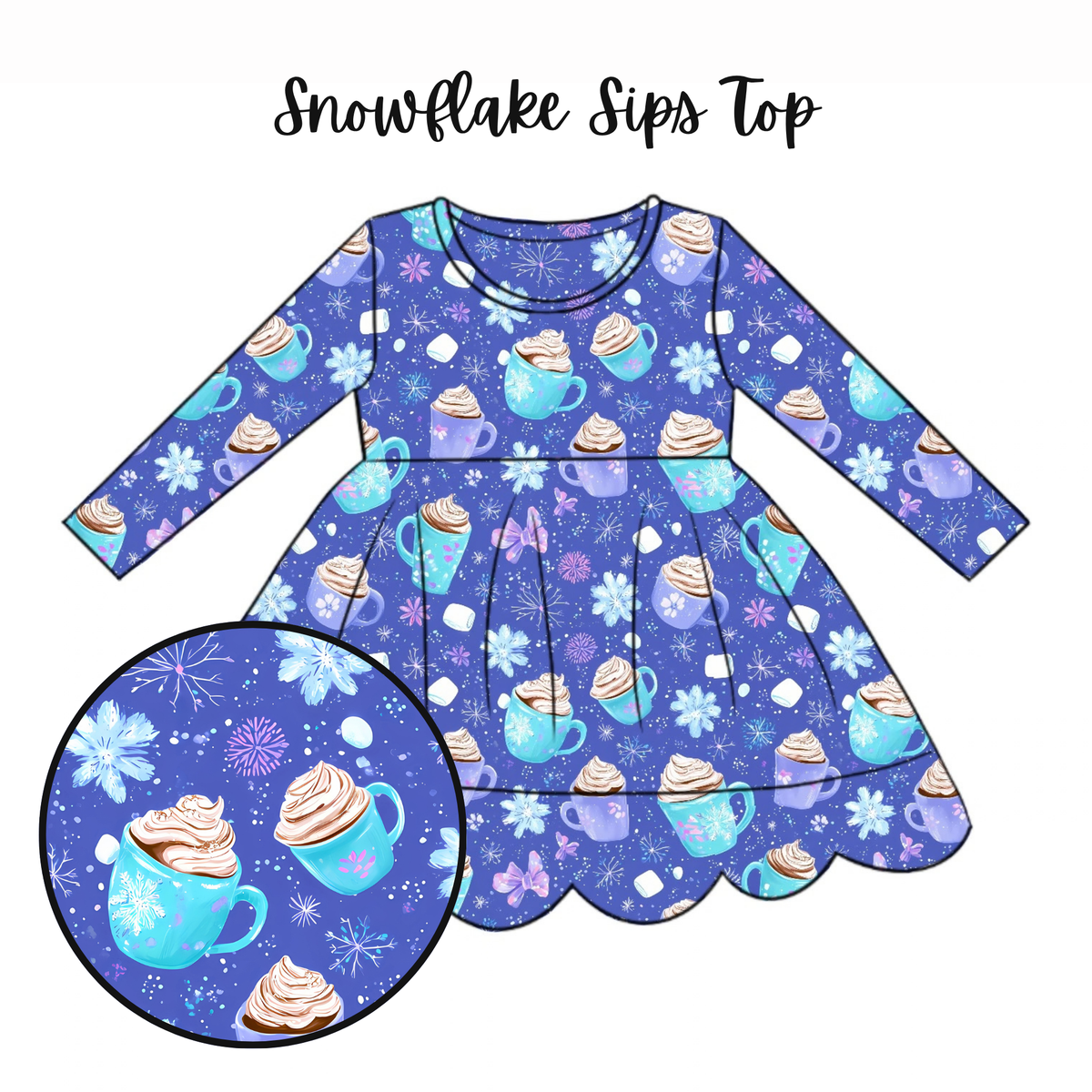 Snowflake Sips Top {{Snowy Mix & Match }} - Preorder