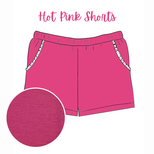 Hot Pink Shorties - Summer Mix & Match- RTS