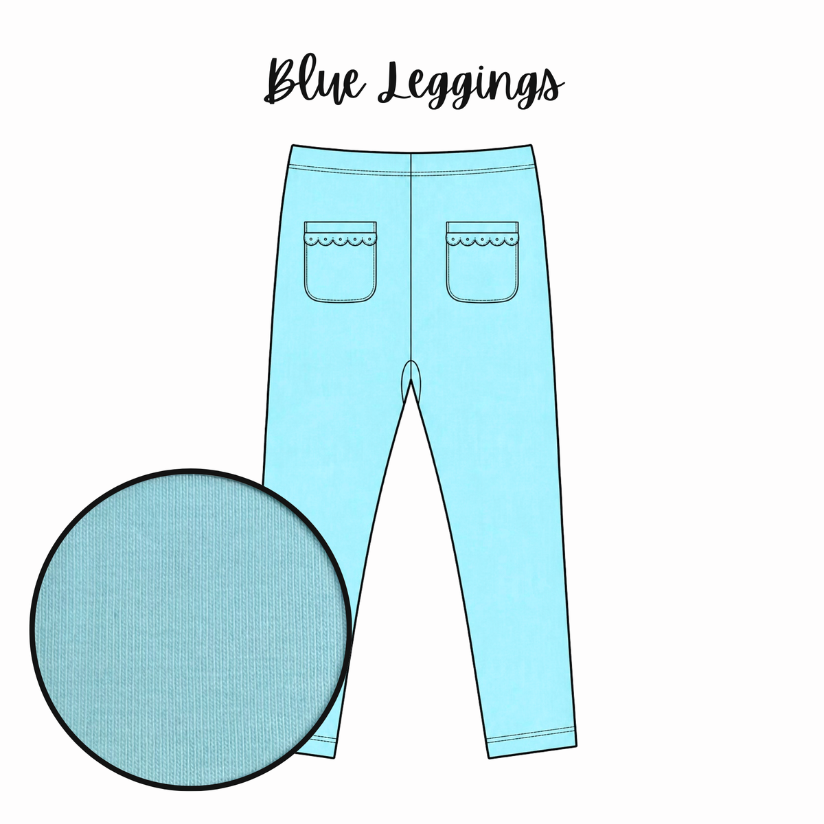 Blue Lace Pocket Legging {{Snowy Mix & Match}} - Preorder