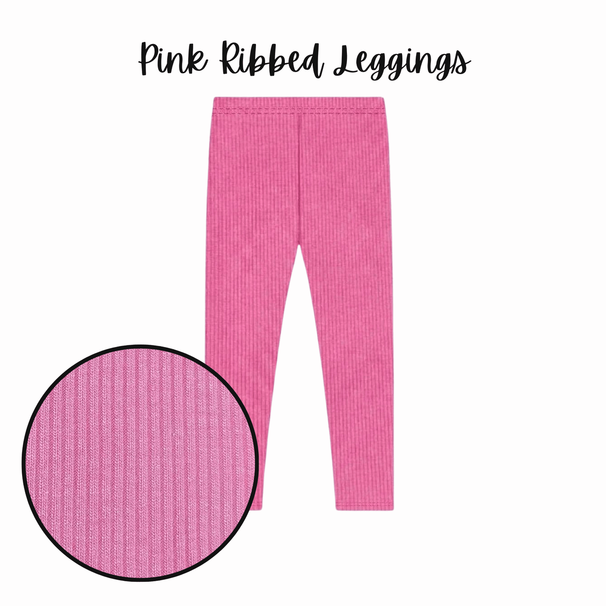 Pink Ribbed Legging {{Merry Mix & Match}} - Preorder