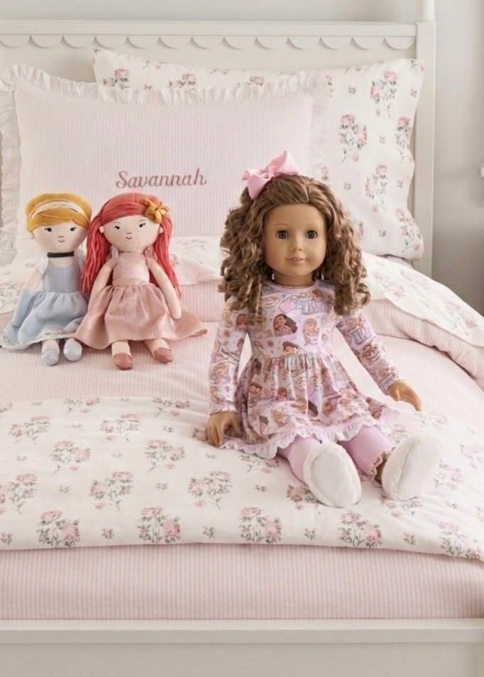 1pc DOLL Gown Match: Princess Slumber Party Cozy Essentials- Preorder