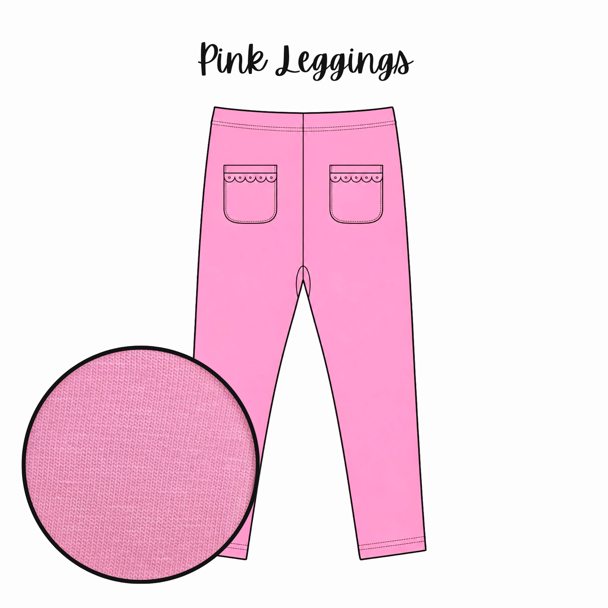 Pink Lace Pocket Legging {{Snowy Mix & Match}} - Preorder