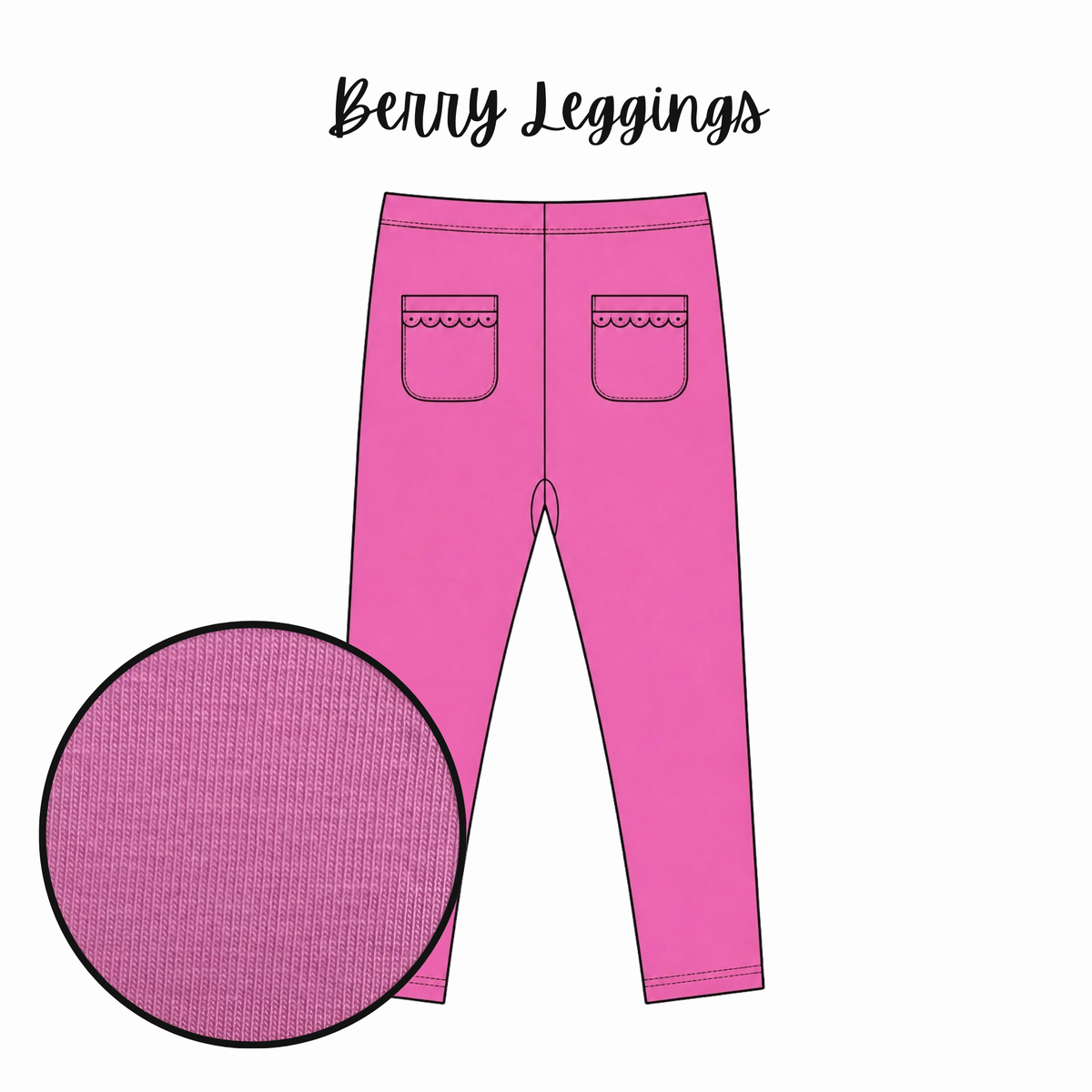 Berry Lace Pocket Legging {{Snowy Mix & Match}} - Preorder