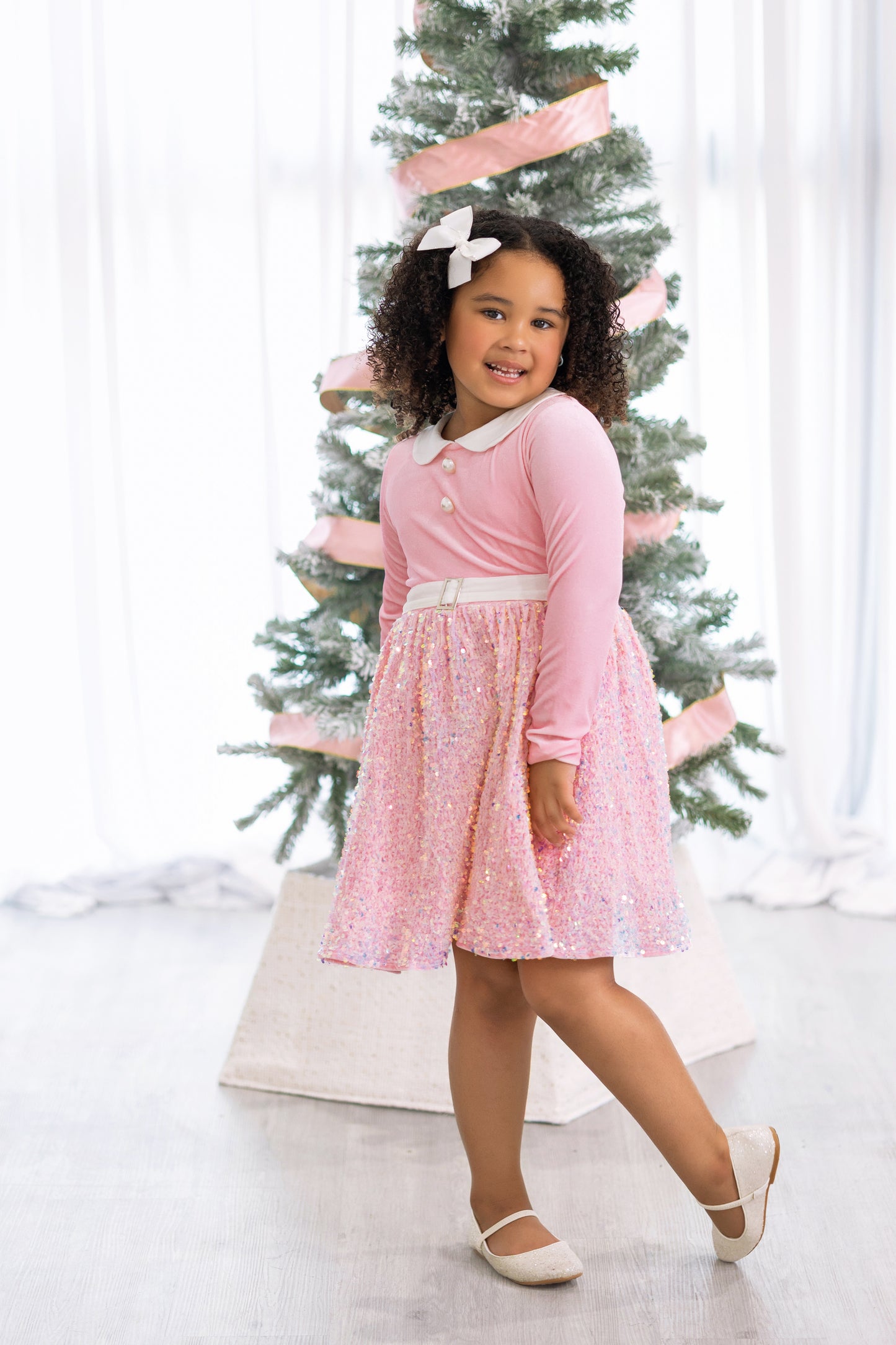 DOLL MATCH: 1 pc Sparkle All The Way Sequin Dress - Preorder