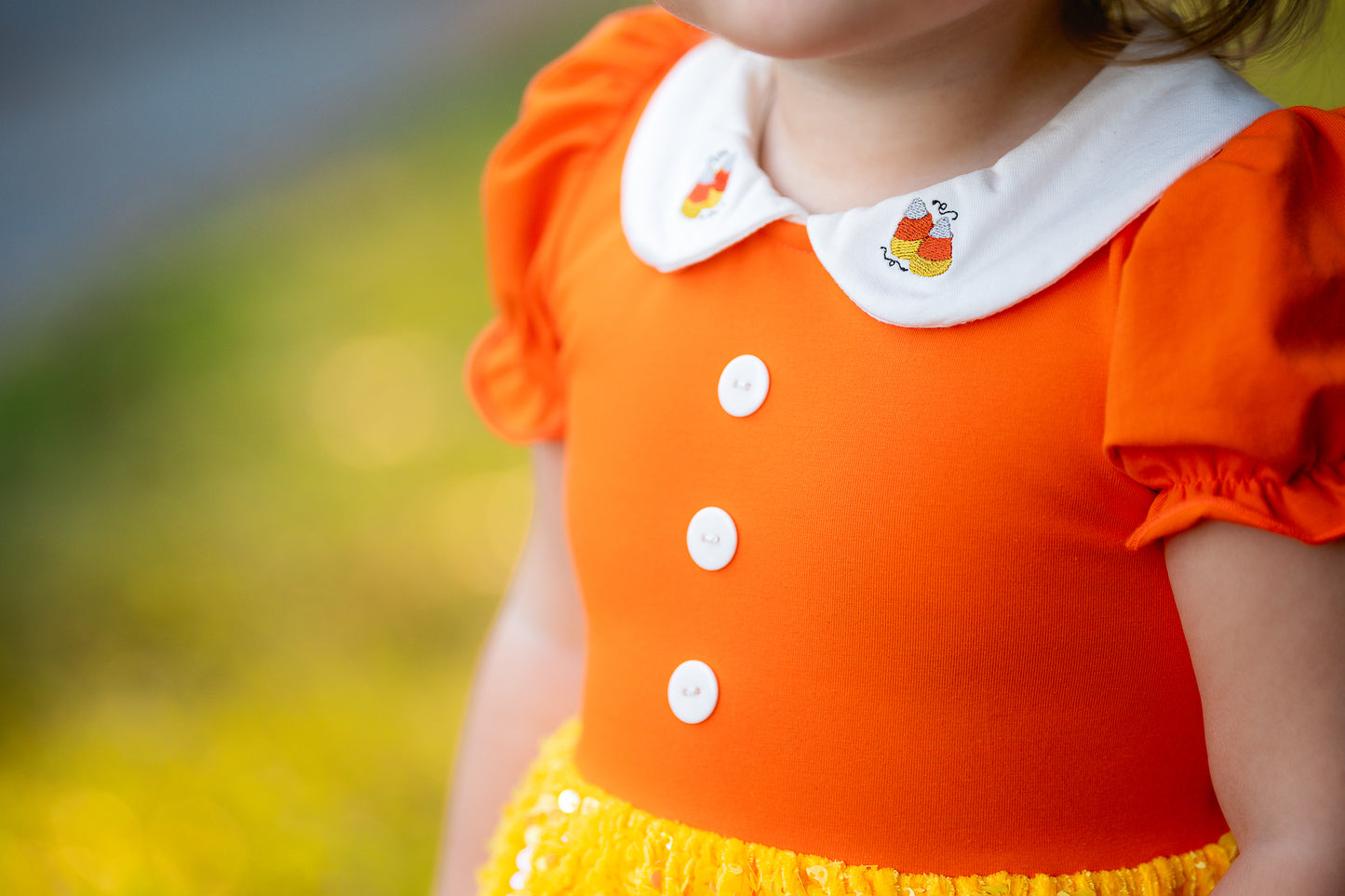 {{ Candy Corn Cutie }} Sequin Dress 1pc - Preorder