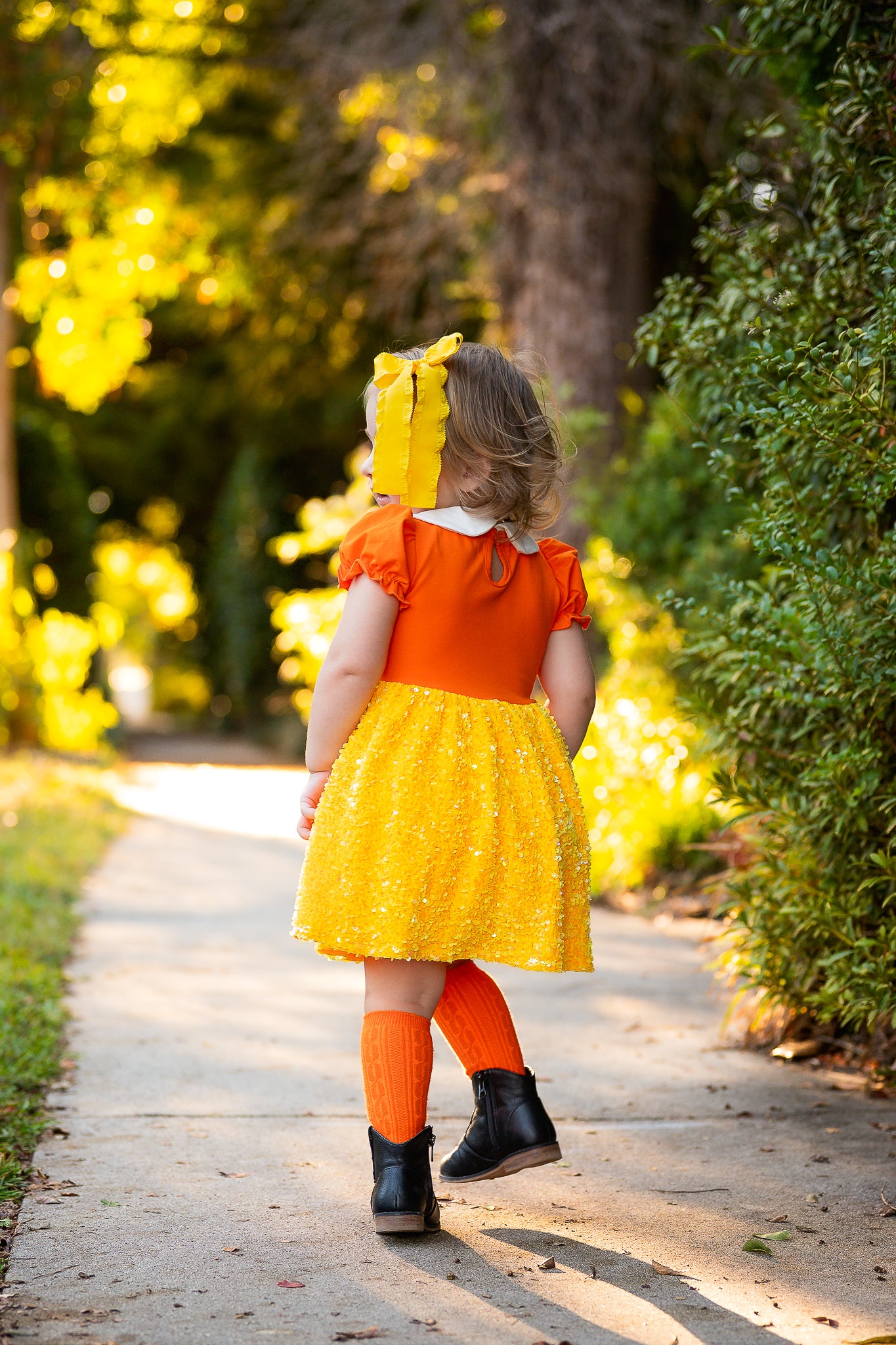 {{ Candy Corn Cutie }} Sequin Dress 1pc - Preorder