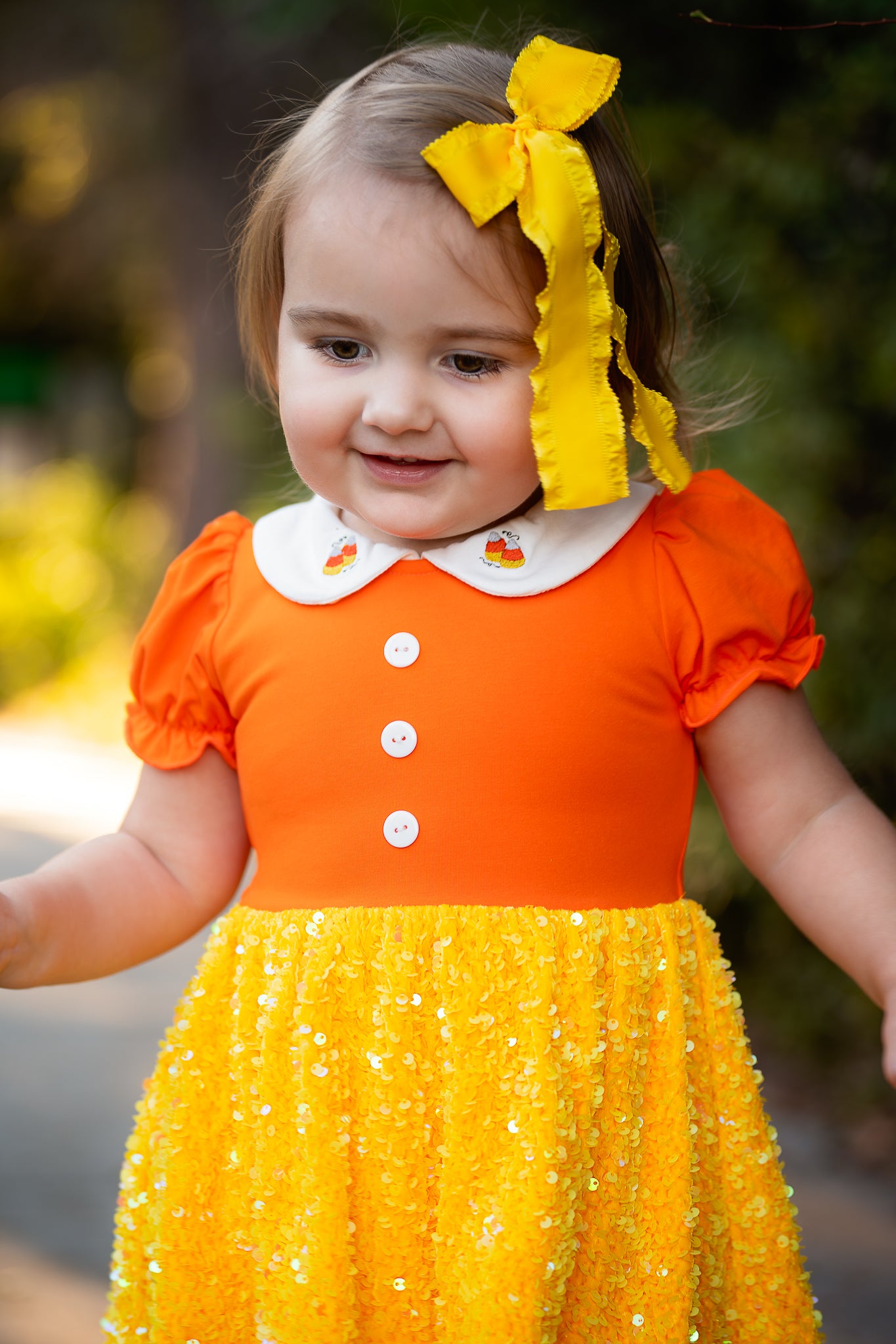 {{ Candy Corn Cutie }} Sequin Dress 1pc - Preorder