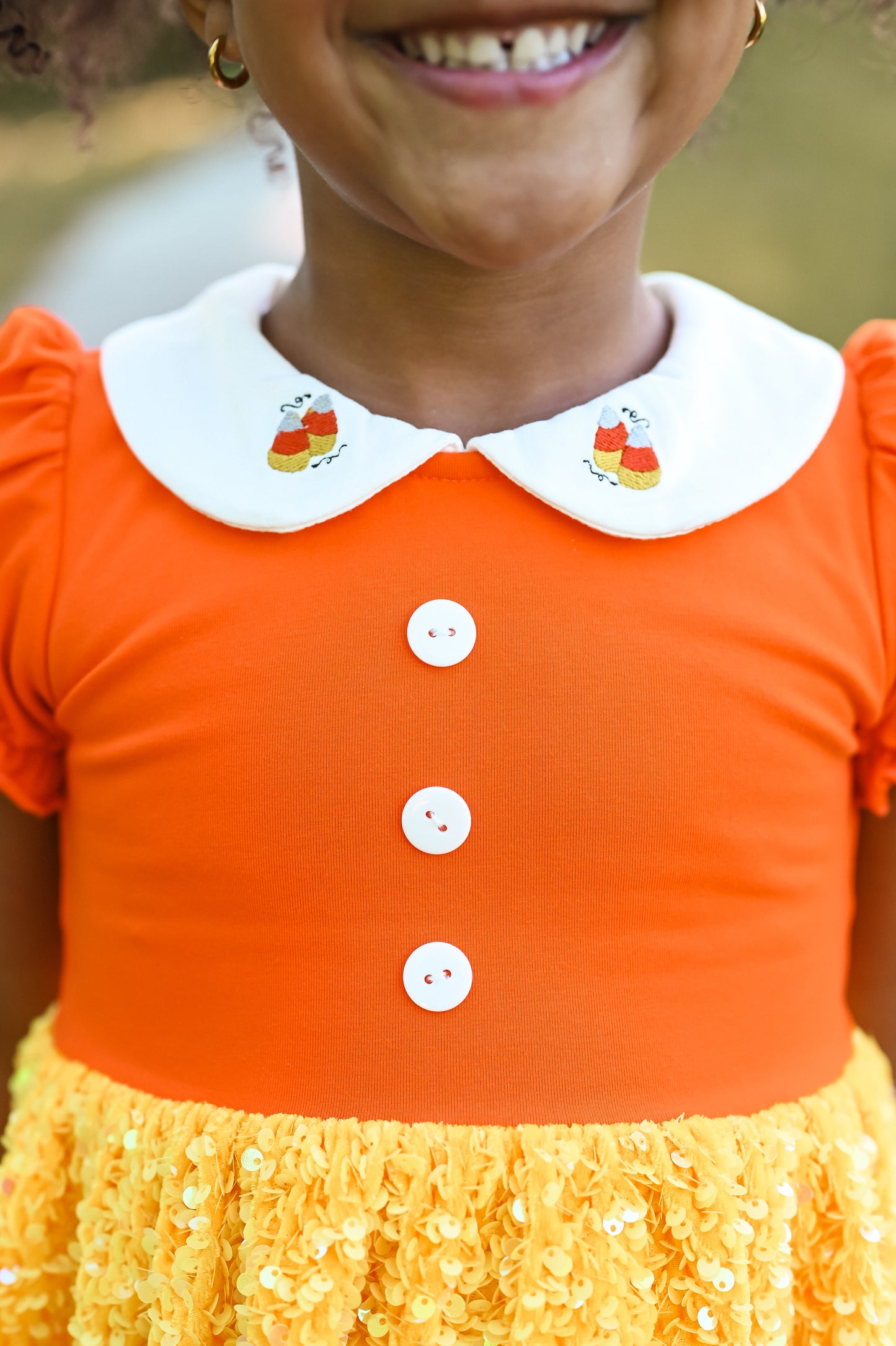 {{ Candy Corn Cutie }} Sequin Dress 1pc - Preorder