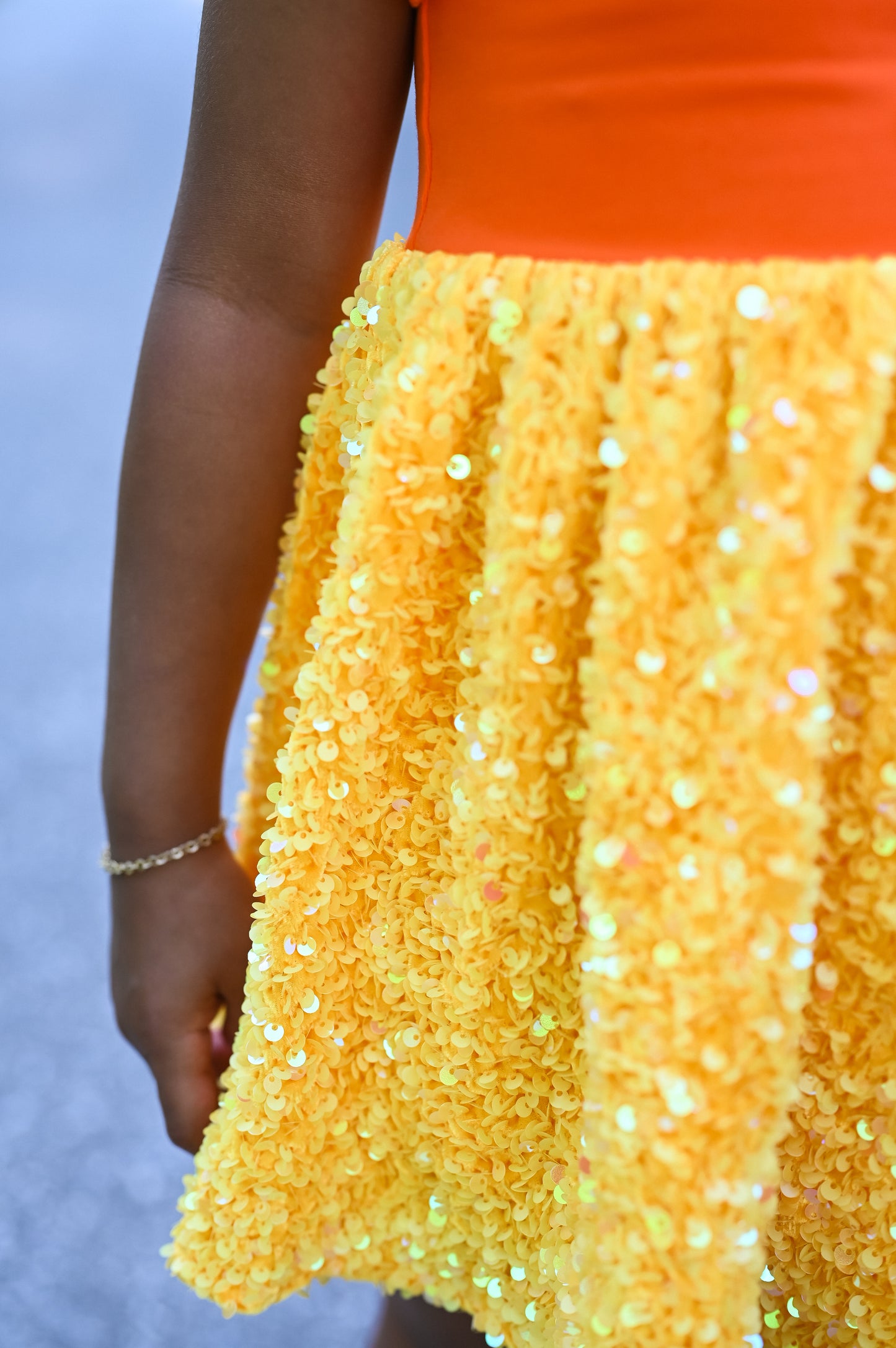 {{ Candy Corn Cutie }} Sequin Dress 1pc - Preorder