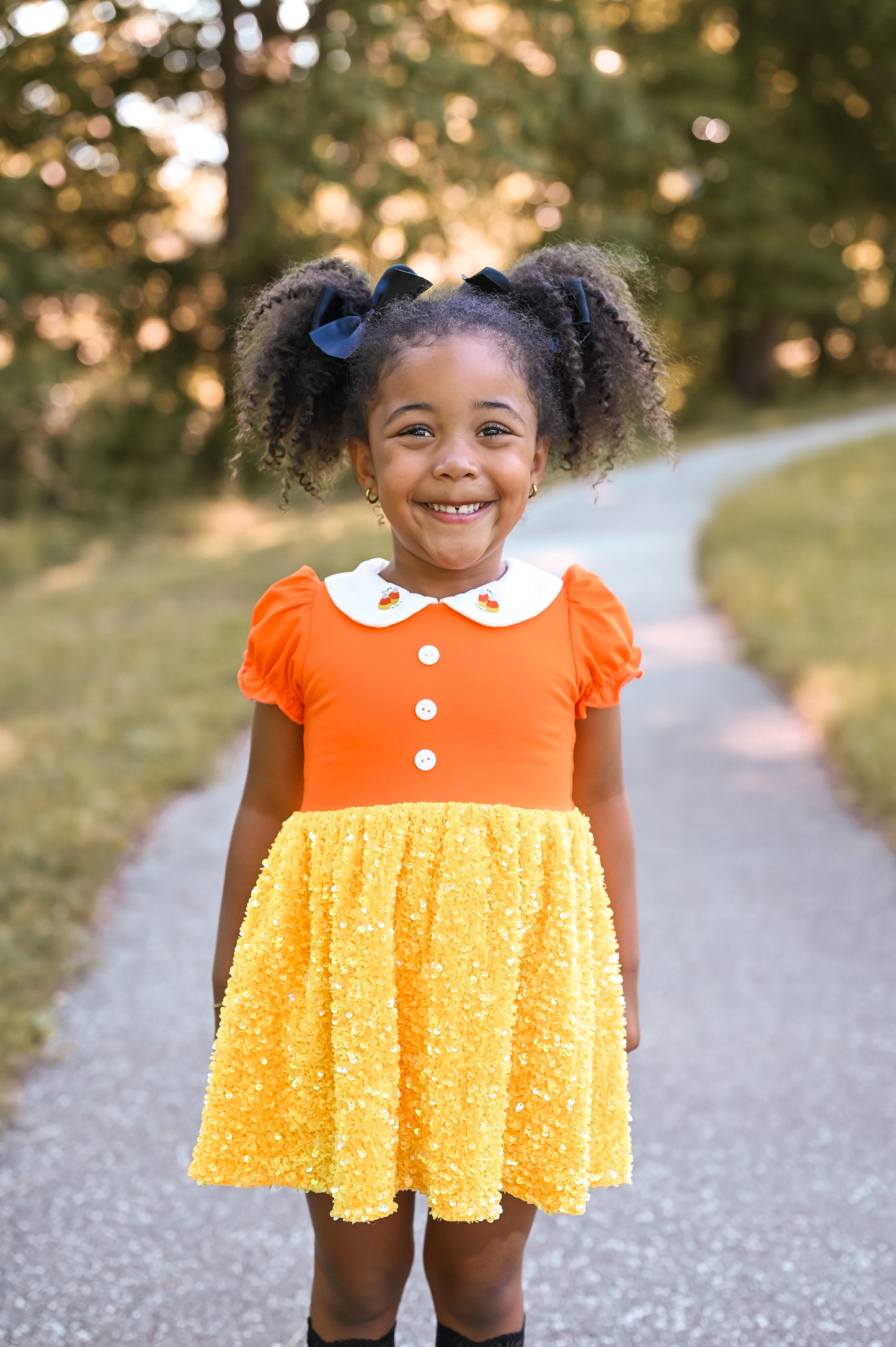 {{ Candy Corn Cutie }} Sequin Dress 1pc - Preorder