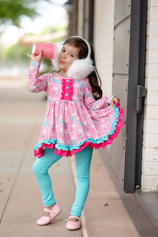 Hot Cocoa Cutie Millie Tunic Set- Preorder