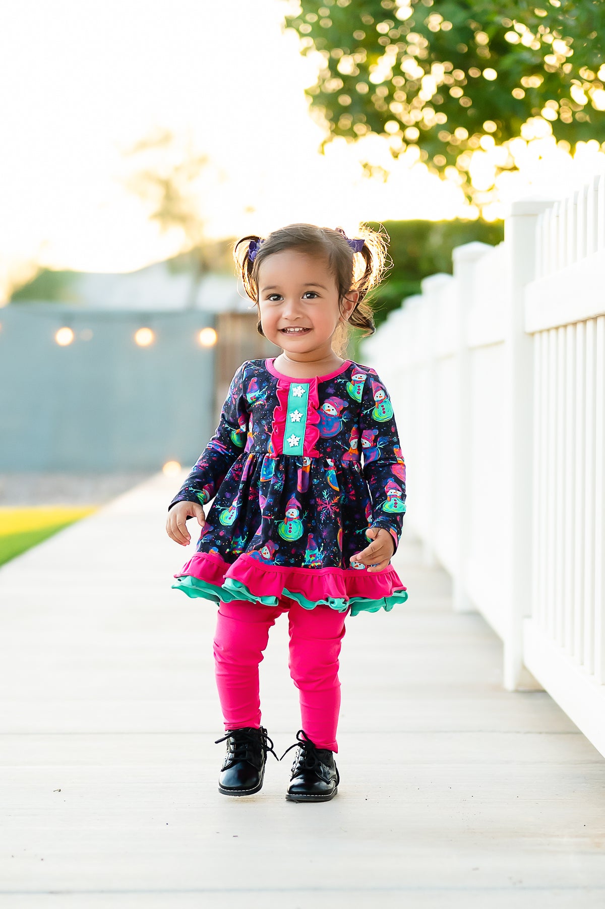Neon Snowman Tunic Set- Preorder