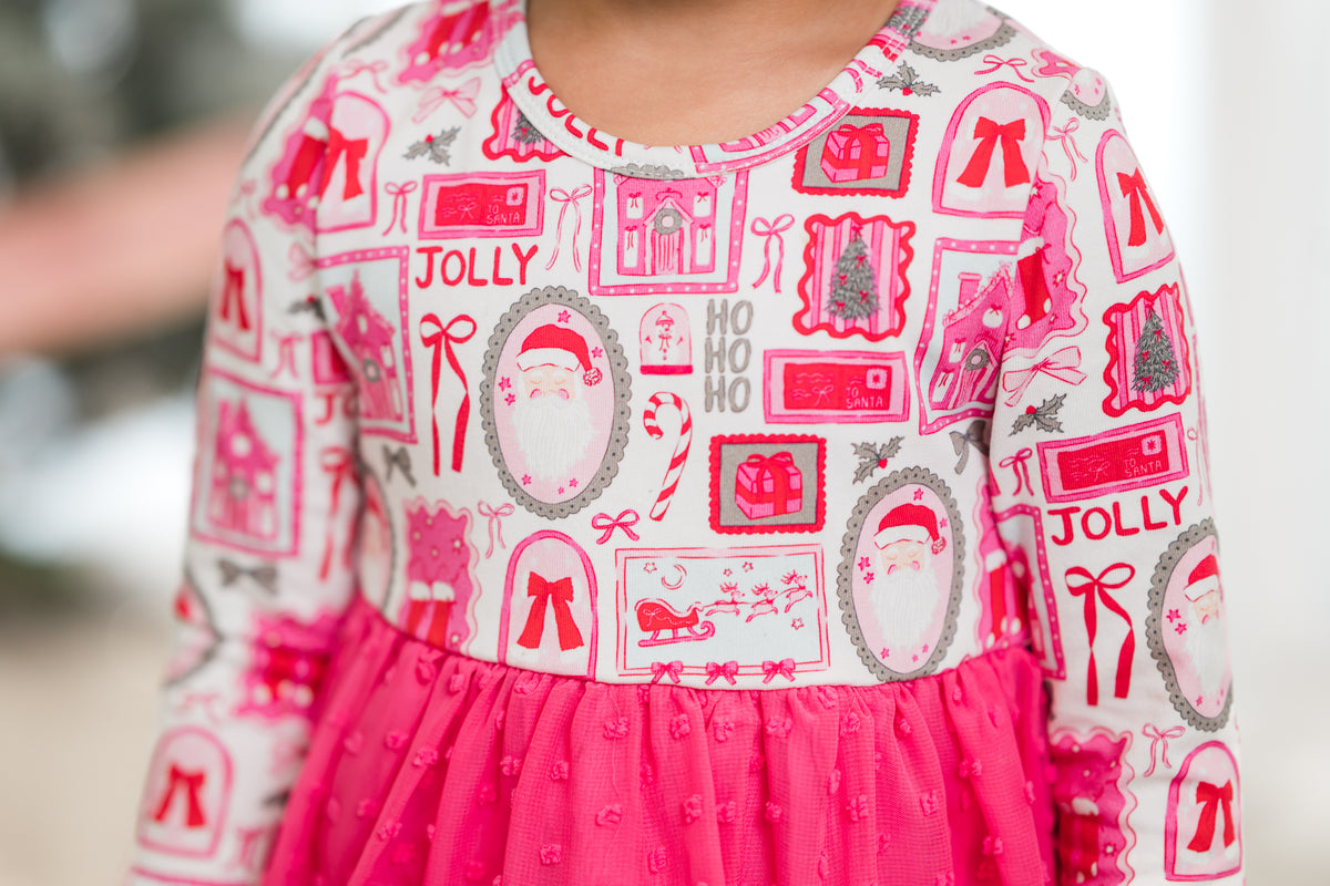 Jolly & Pink Swiss Dot Dress- Preorder