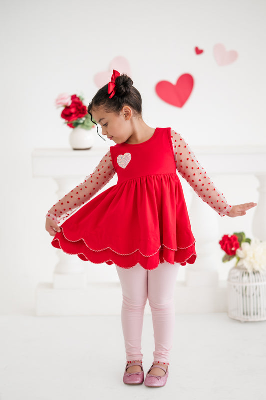 {{ 3pc Heart on My Sleeve}} 3pc- Tunic Set + Layering Top- Preorder