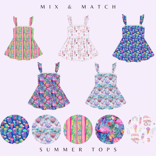 Summer Mix & Match Tops- RTS