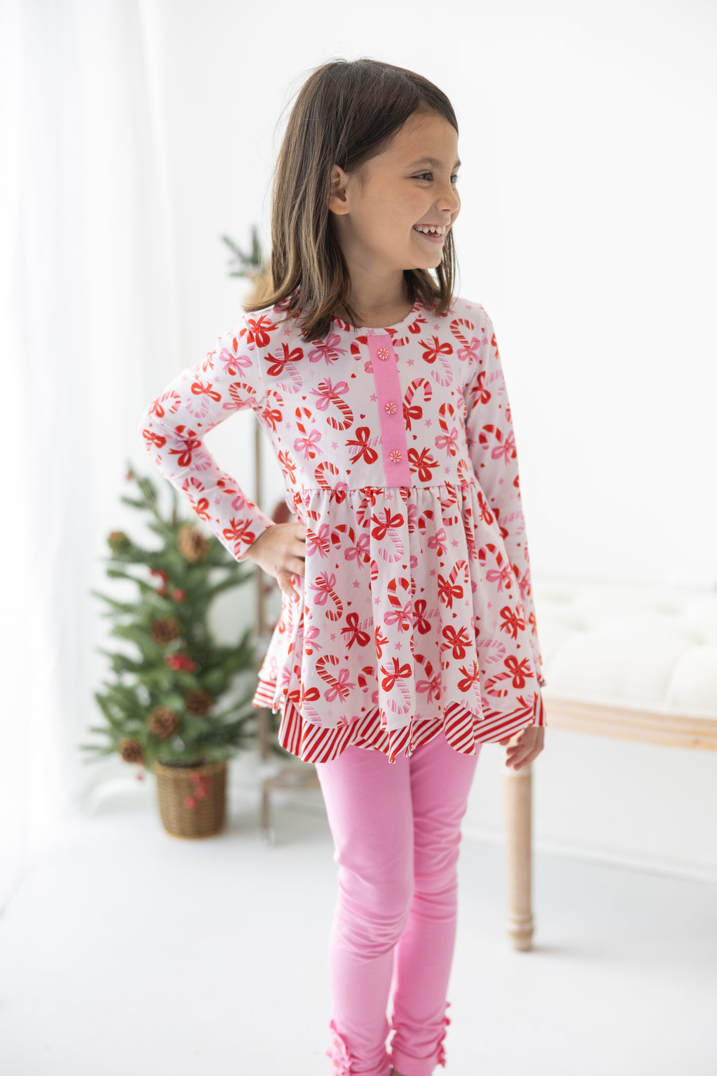 Candy Cane Cutie Tunic Set - Preorder
