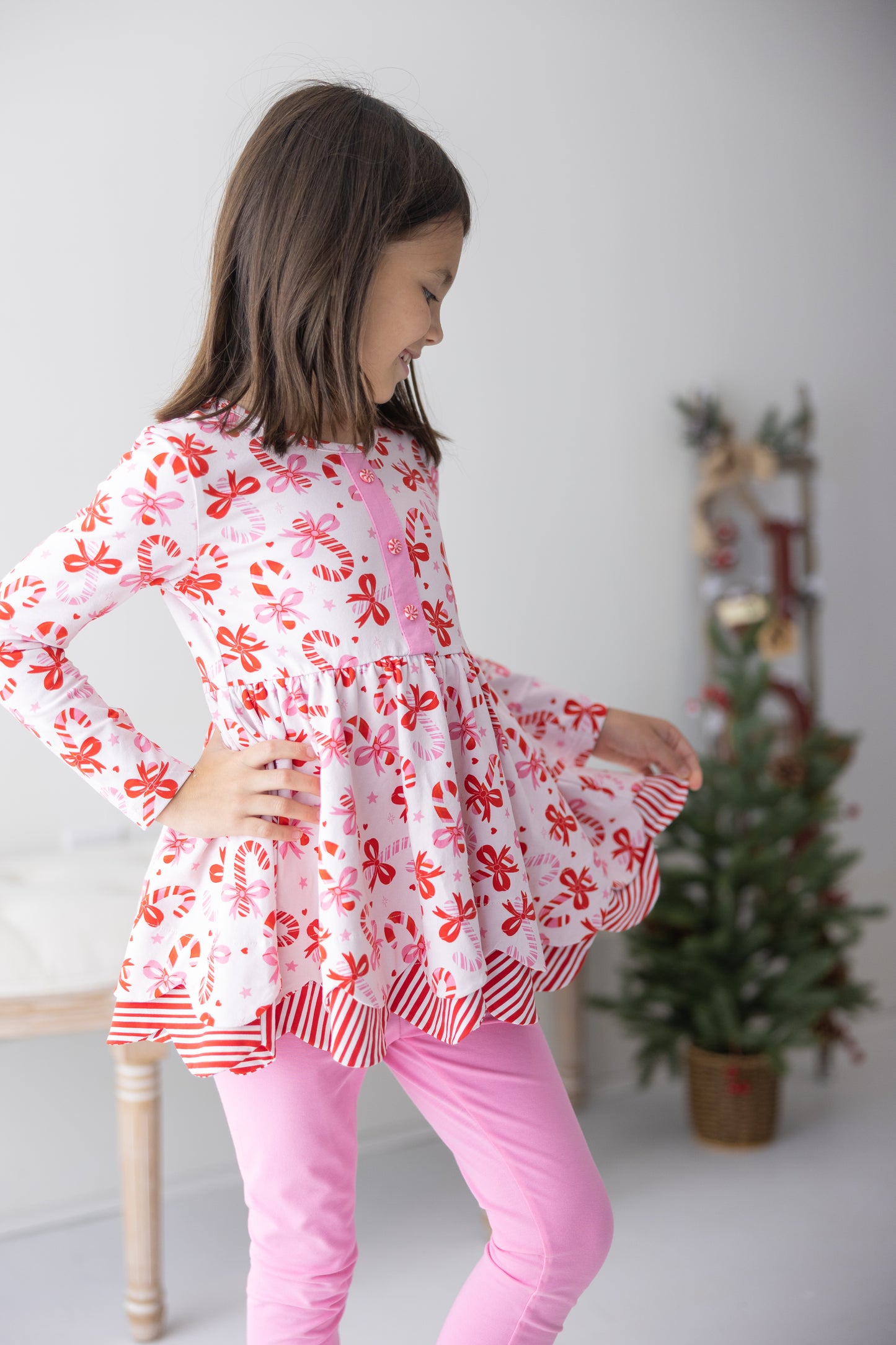 Candy Cane Cutie Tunic Set - Preorder