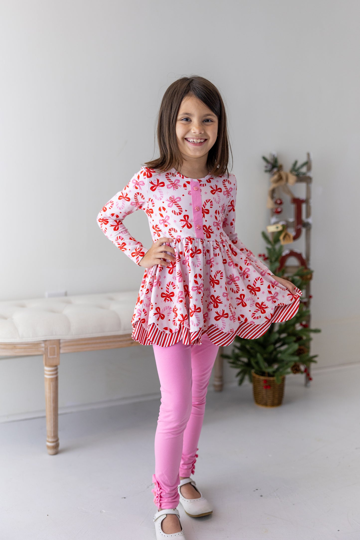 Candy Cane Cutie Tunic Set - Preorder