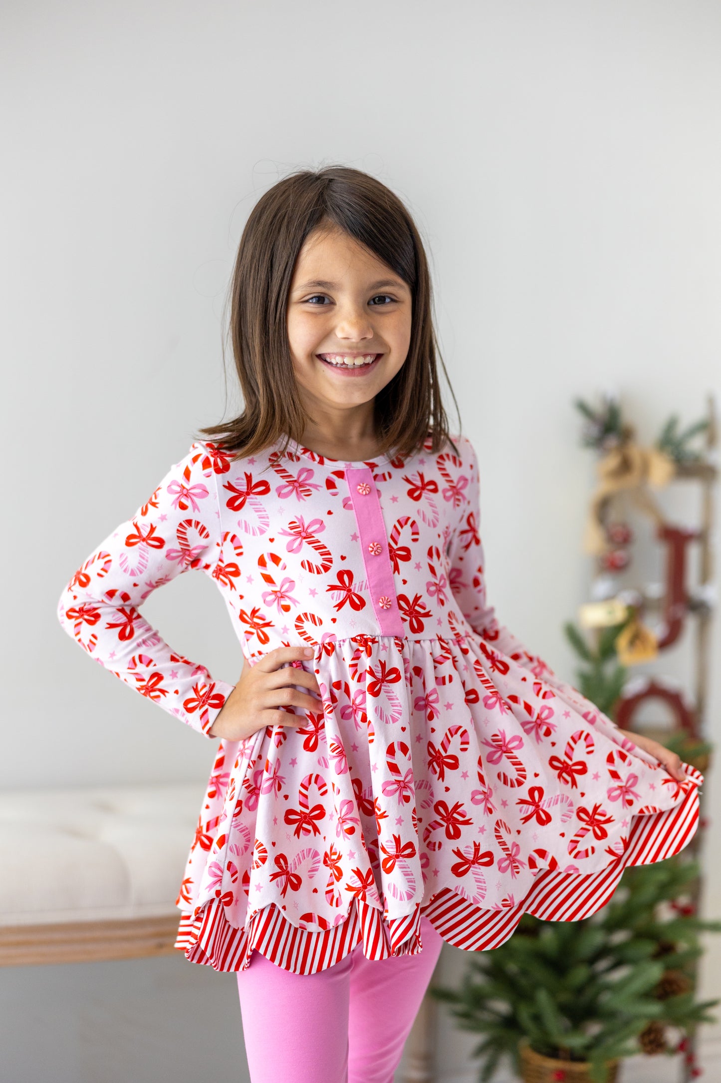 Candy Cane Cutie Tunic Set - Preorder
