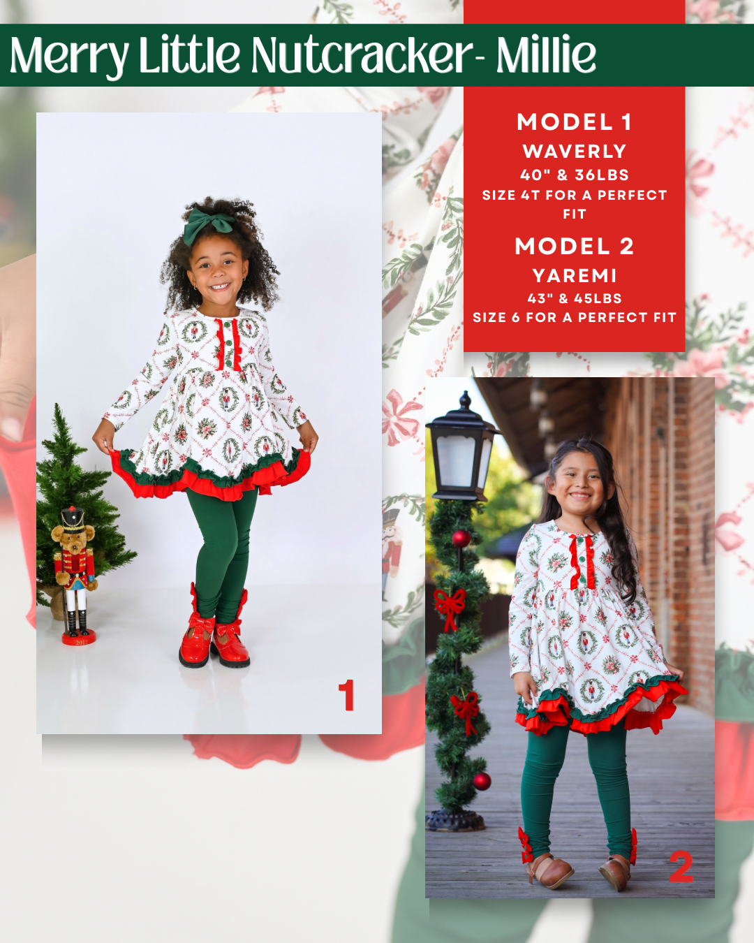 Merry Little Nutcracker Millie Tunic Set- Preorder