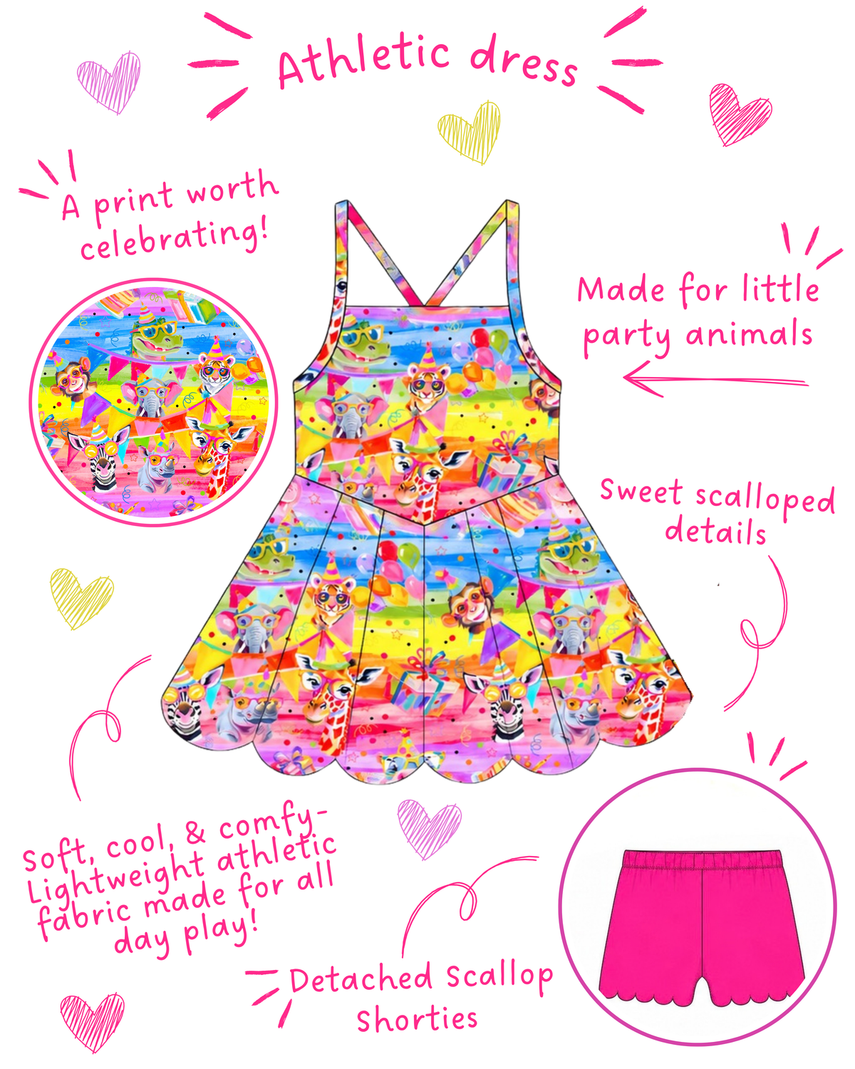 Athletic Dress- The Kinley {{ Party Animals Collection}} - Preorder