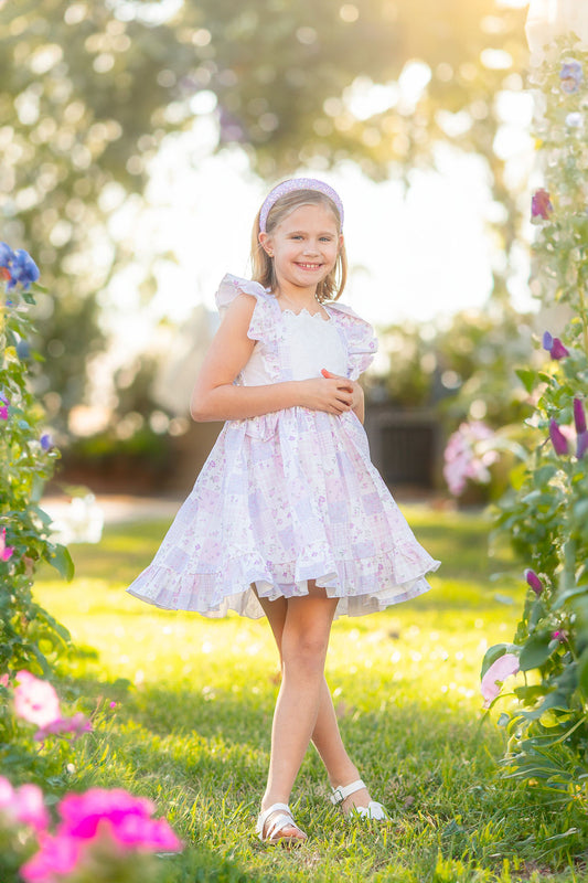 Pinafore- Purple Patchwork 2pc- Preorder