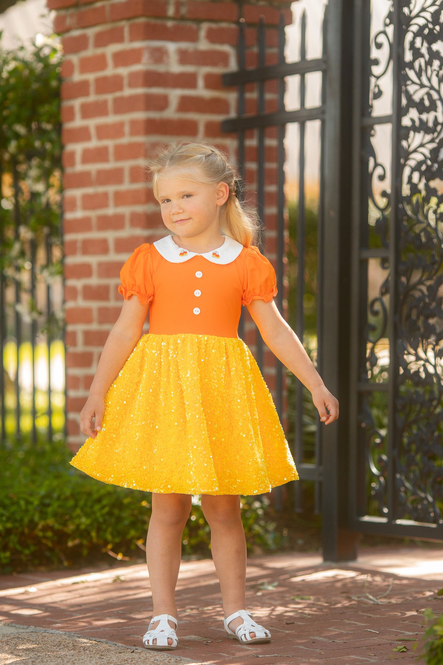 {{ Candy Corn Cutie }} Sequin Dress 1pc - Preorder