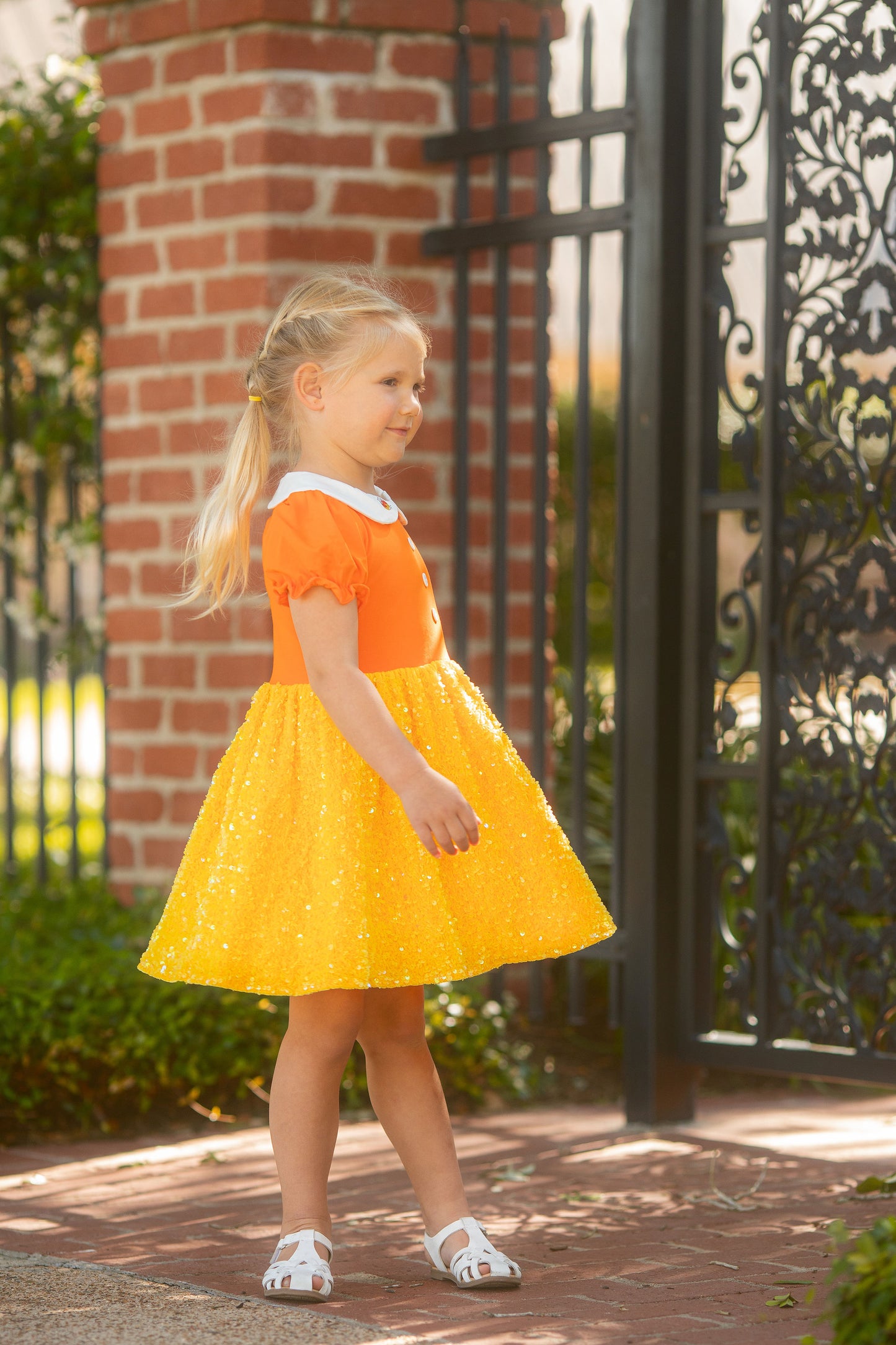 {{ Candy Corn Cutie }} Sequin Dress 1pc - Preorder