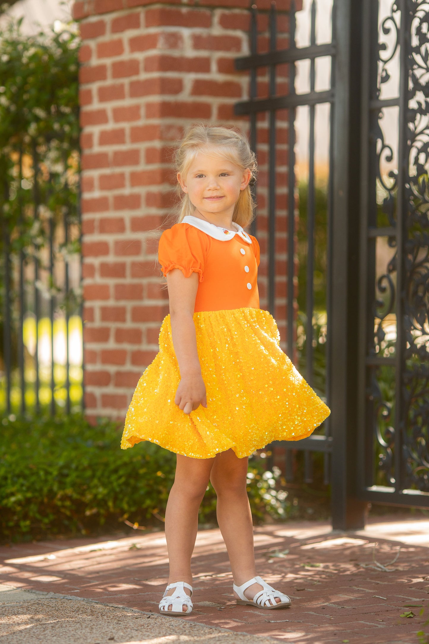{{ Candy Corn Cutie }} Sequin Dress 1pc - Preorder