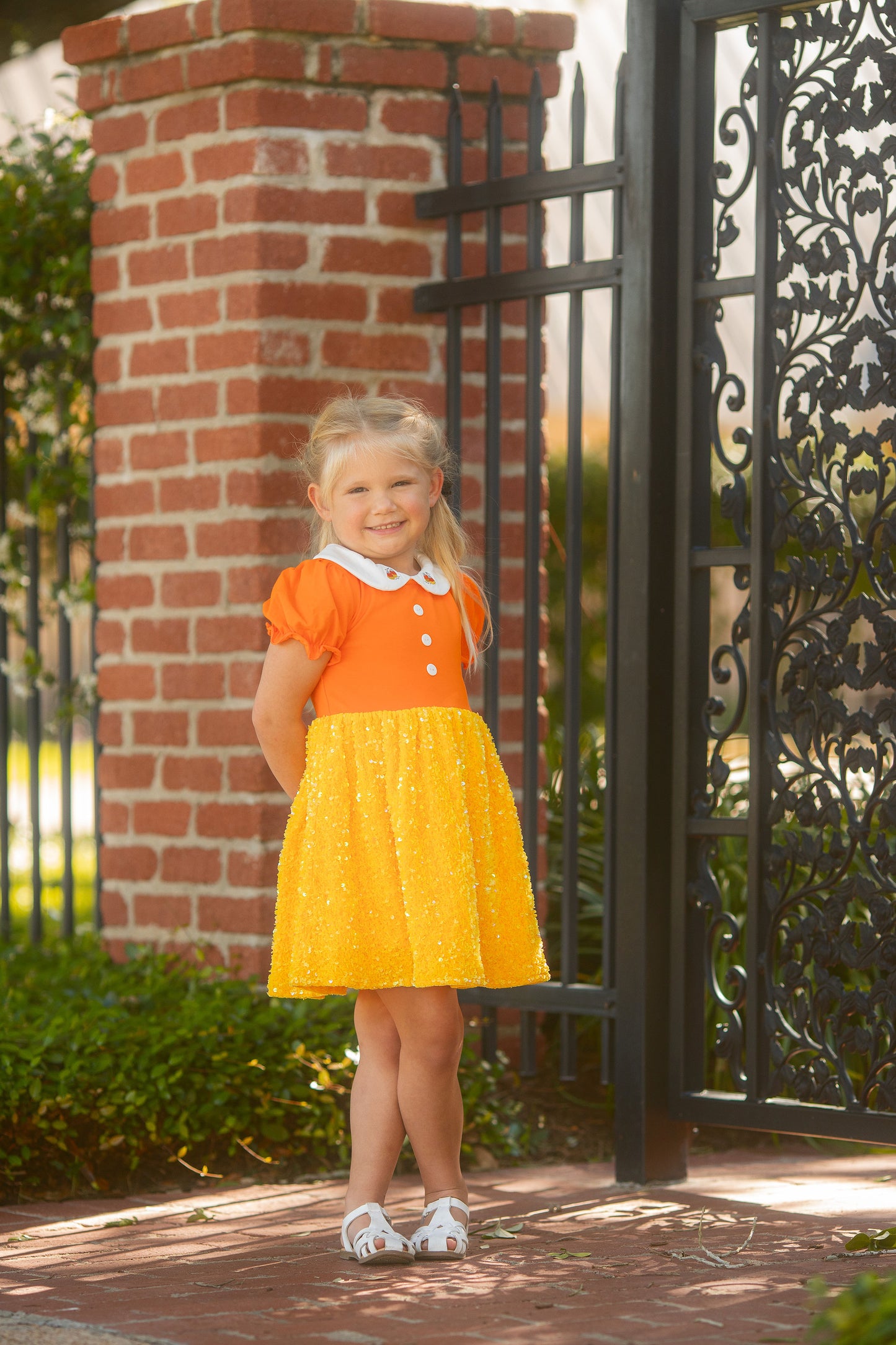 {{ Candy Corn Cutie }} Sequin Dress 1pc - Preorder