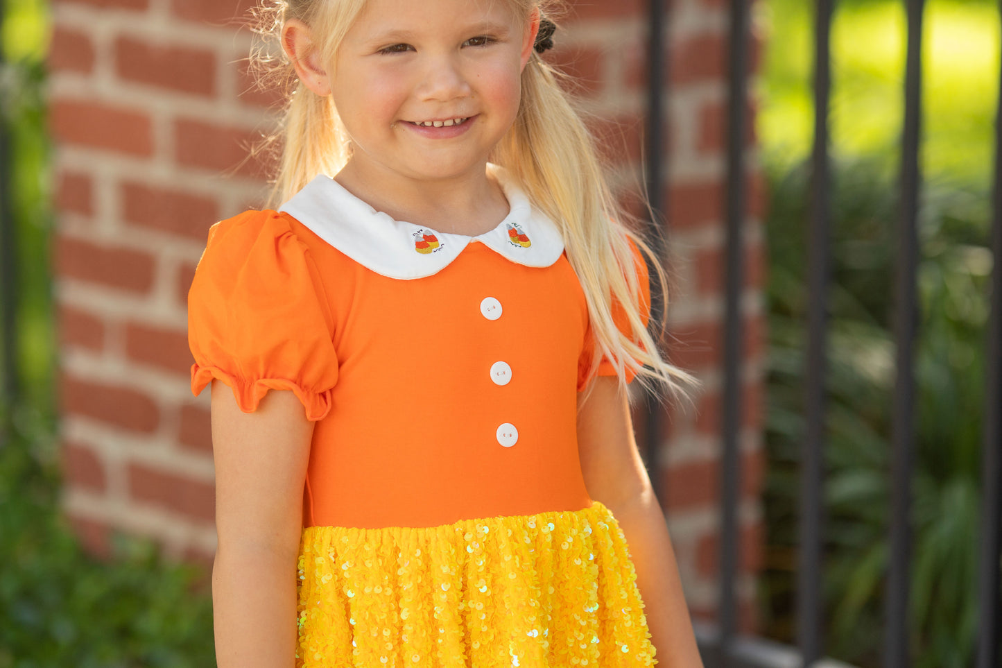{{ Candy Corn Cutie }} Sequin Dress 1pc - Preorder