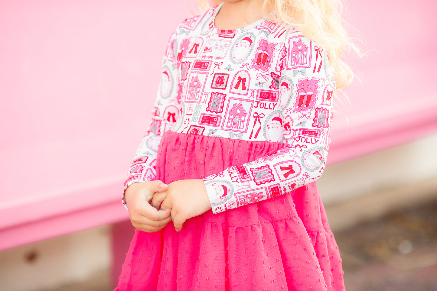 Jolly & Pink Swiss Dot Dress- Preorder