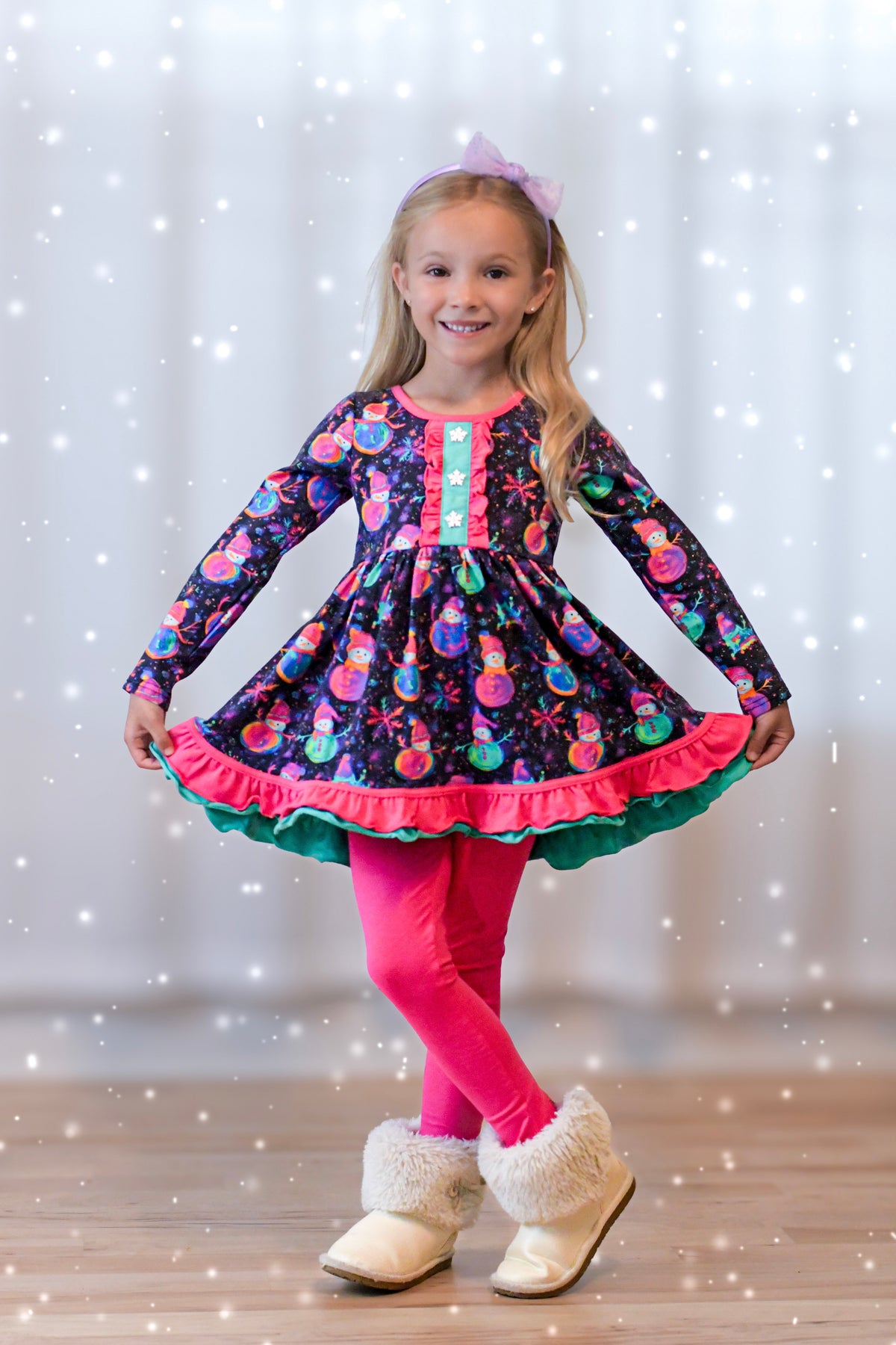 Neon Snowman Tunic Set- Preorder