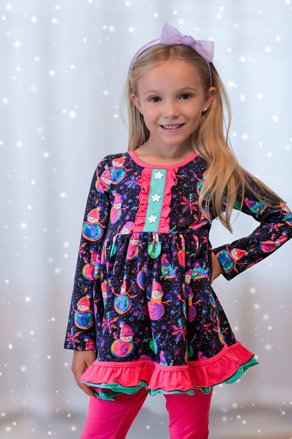Neon Snowman Tunic Set- Preorder