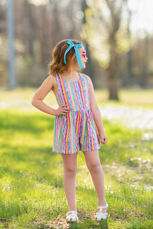 Stripes of Summer Romper- RTS