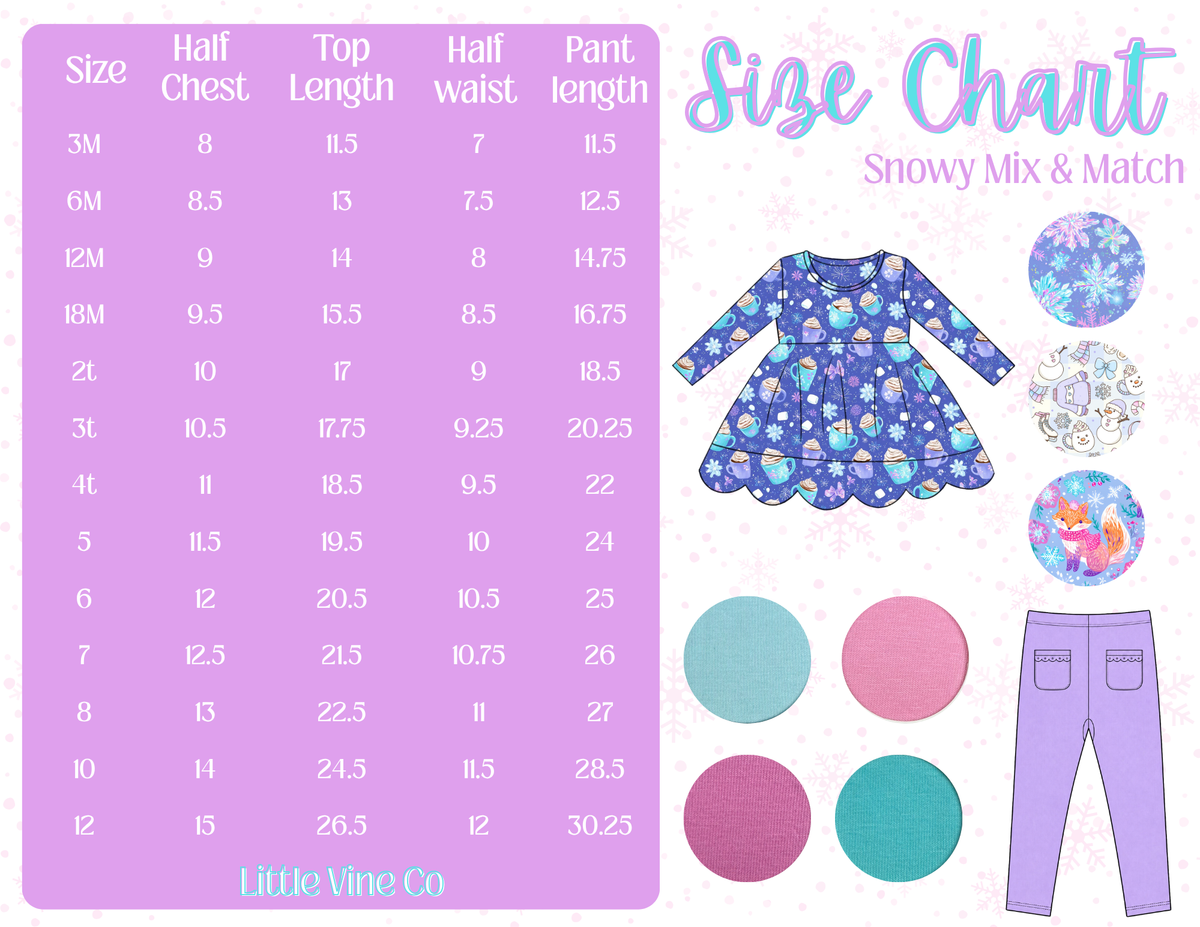 Pink Lace Pocket Legging {{Snowy Mix & Match}} - Preorder