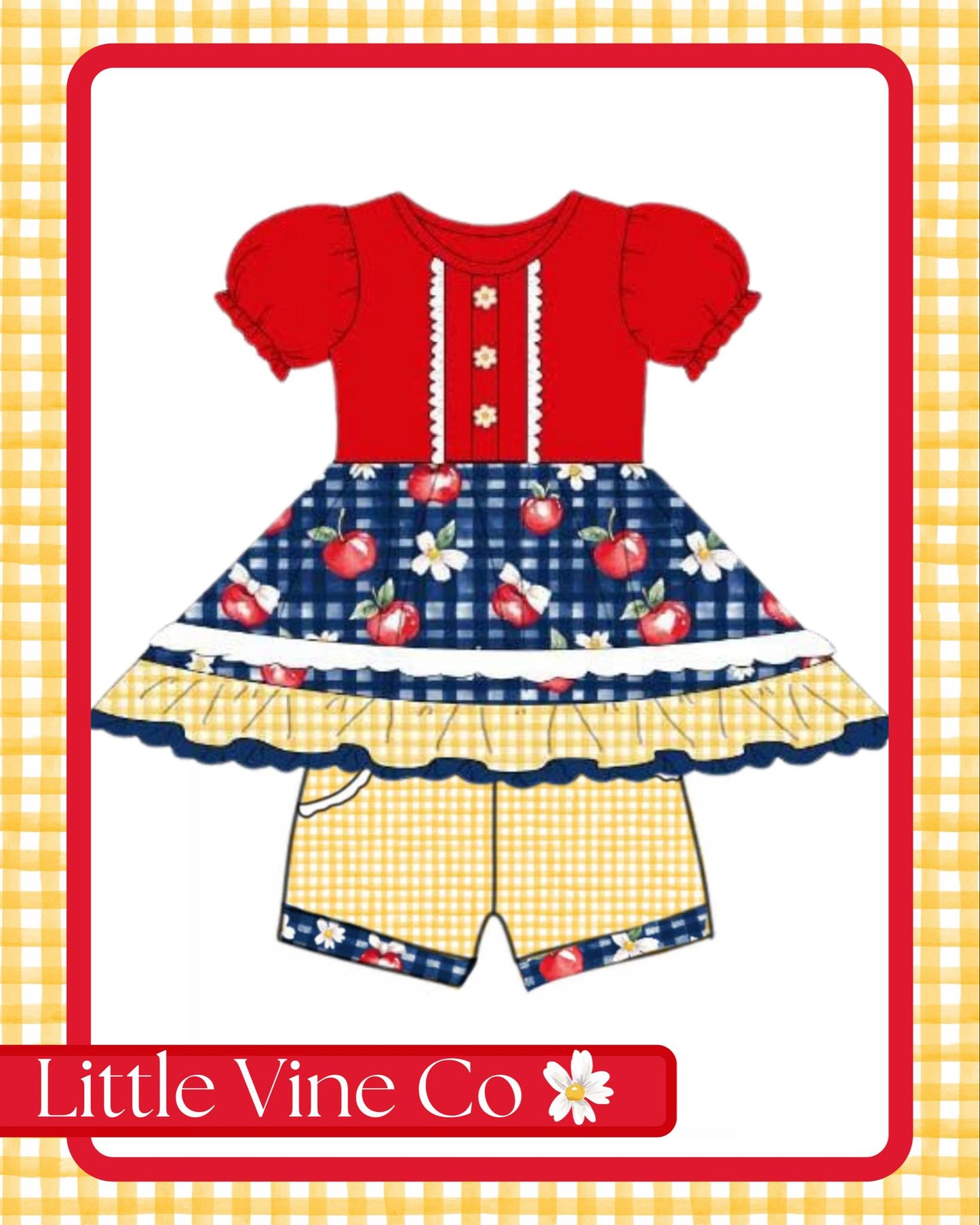 Schoolyard Sweetheart 2pc short set - RTS